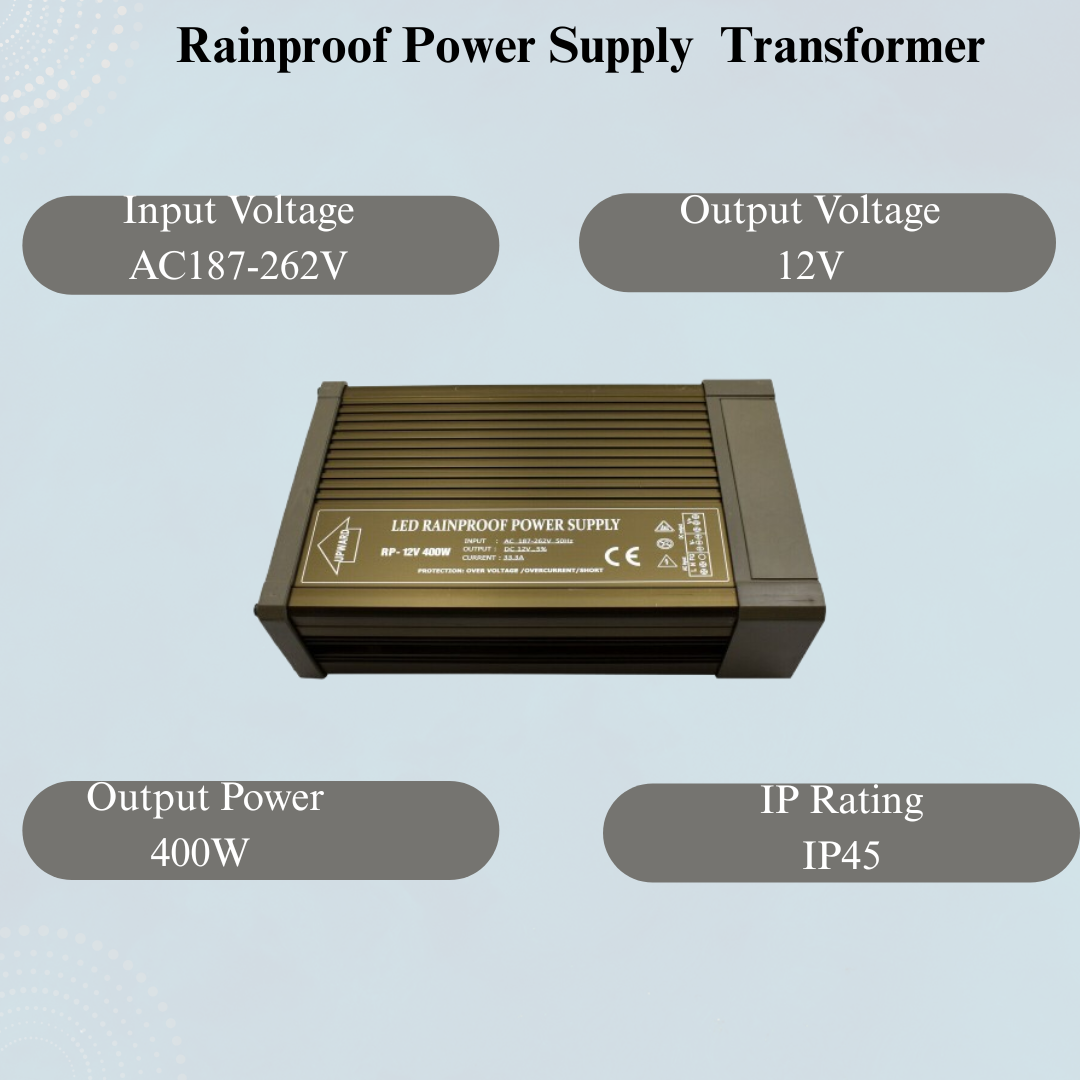 LEDSone Outdoor Rainproof Power Supply DC12V 400W Transformer